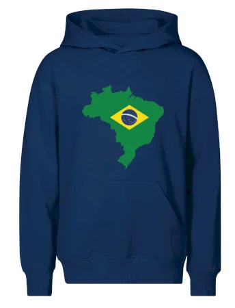 Brazílie vlajka v mapě