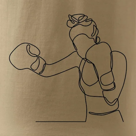 Žena boxerka jedním tahem