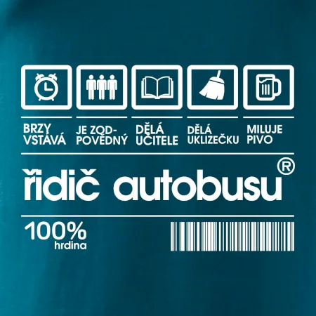 Čárový kód řidič autobusu