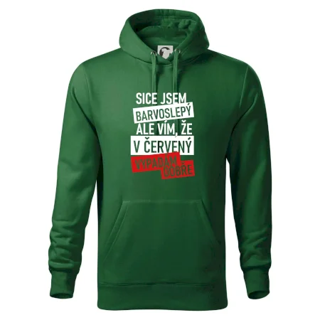 Sice jsem barvoslepý, ale vím, že v červené vypadám dobře