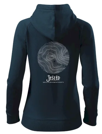 Ještěd - vrstevnice v kruhu