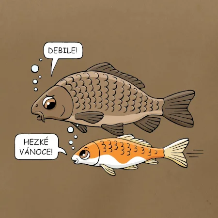 Hezké Vánoce Kapr a Koi kapr (Hana-creative)