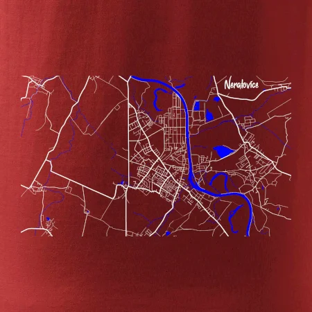 Neratovice - Mapa s vodními toky