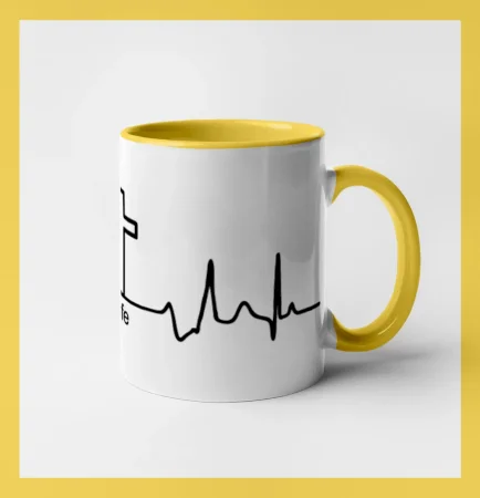 Jesus Saved My Life kříž ekg