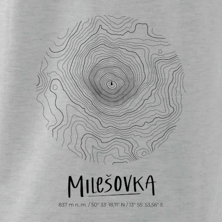 Milešovka - vrstevnice v kruhu