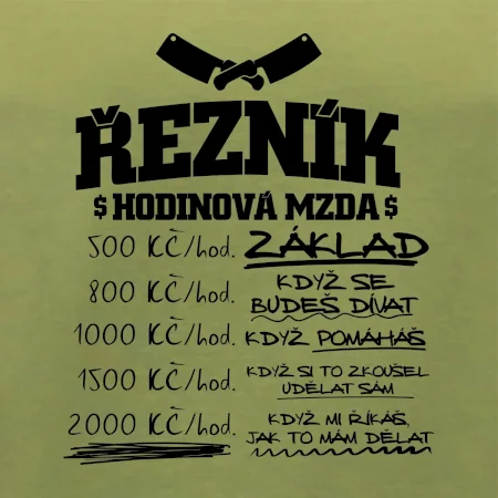 Hodinová mzda řezník