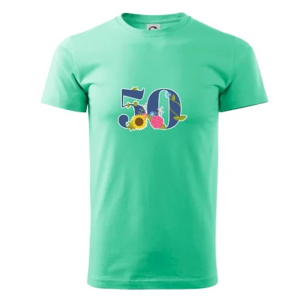 Květinové číslo kreslené - 50