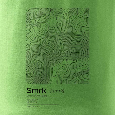 Smrk - vrstevnice v obdélníku