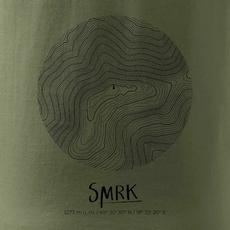 Smrk - vrstevnice v kruhu