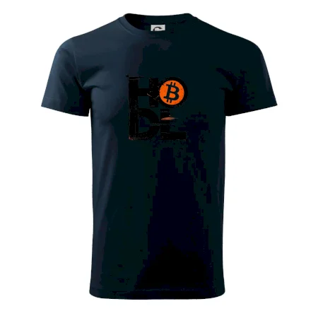 Hodl velký nápis a logo BTC