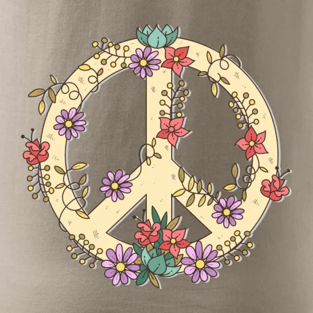 Peace symbol pískový