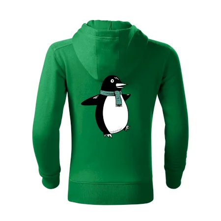 Tučňák se zelenou šálou