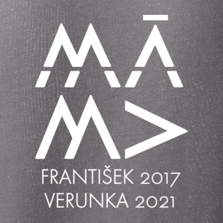 Máma v geometrickém fontu se jmény