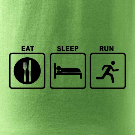 Eat sleep run čtverce