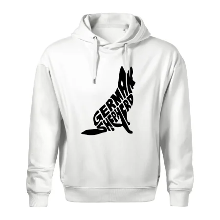 Německý ovčák sedící napis