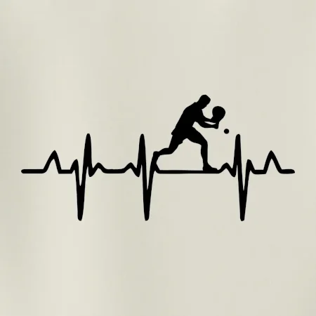EKG stolní tenista stojící