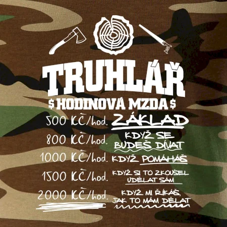 Hodinová mzda truhlář