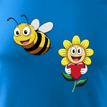 Parové triko - Včela a květina