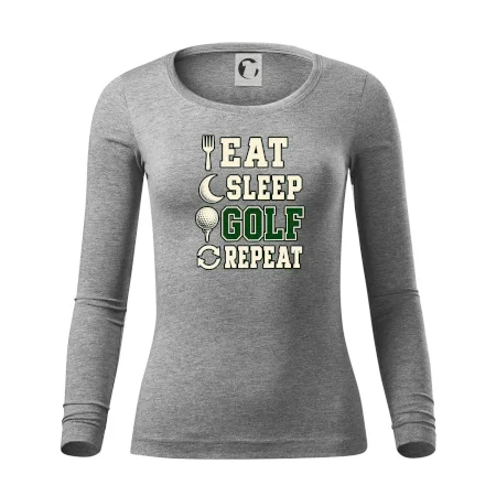 Eat sleep golf repeat typografie