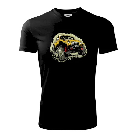 Žlutý offroad s navijákem