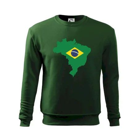Brazílie vlajka v mapě