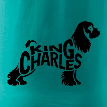 Kavalír king Charles španěl nápis v těle
