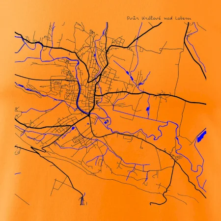 Dvůr Králové nad Labem mapa s vodními toky