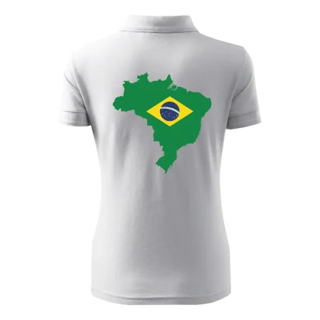 Brazílie vlajka v mapě