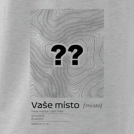 Vaše místo - vrstevnice v obdélníku