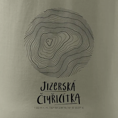 Jizerská čtyřicítka - vrstevnice v kruhu