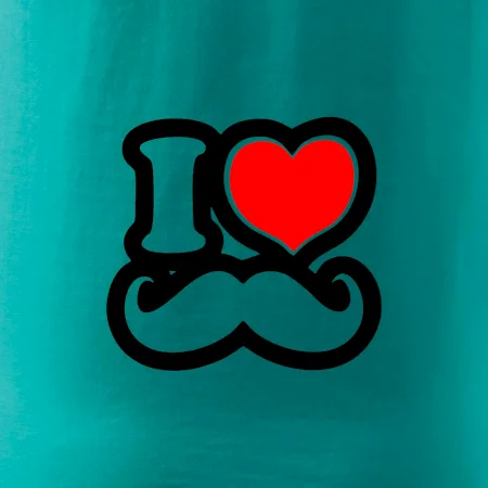 i love mustache - obrys