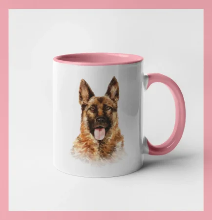 German shepherd - vodová barva