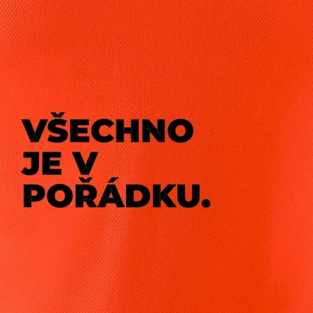VŠECHNO JE V POŘÁDKU.