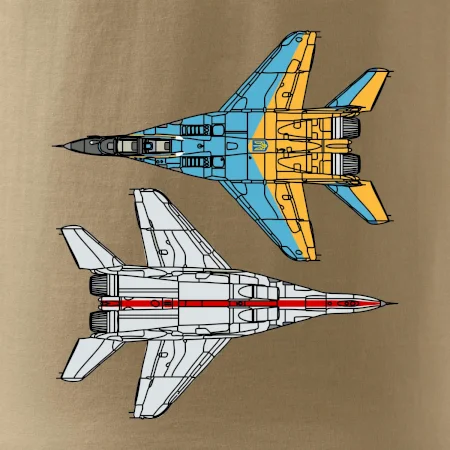 Mig 29 Fulcrum ze spoda a ze zhora