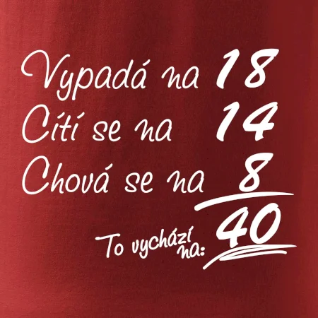 Vypadá, cítí se, chová se - 40 let