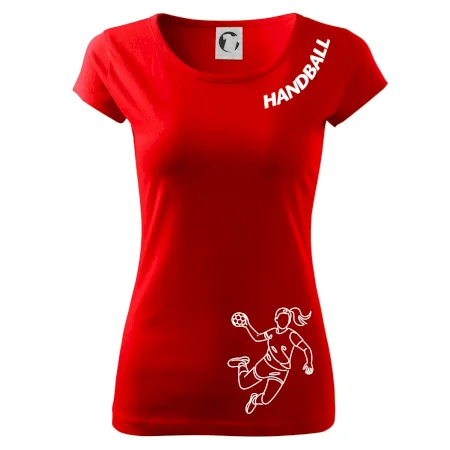 Handball nápis šikmo  - holka