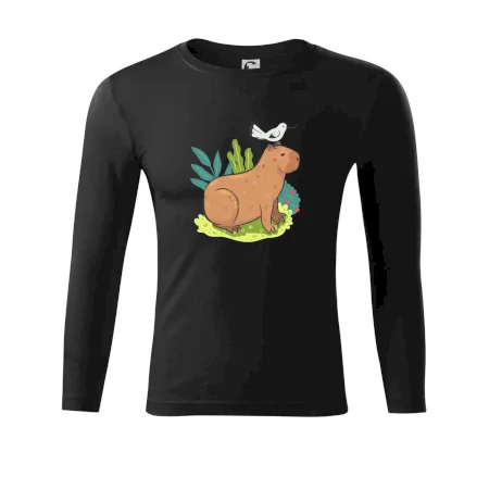 Kapybara a ptáček