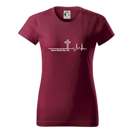 Jesus Saved My Life kříž ekg