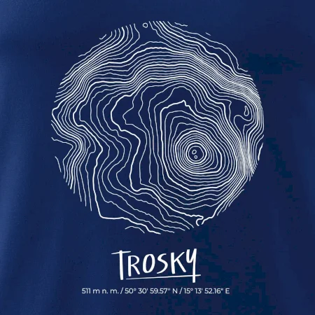 Trosky - vrstevnice v kruhu
