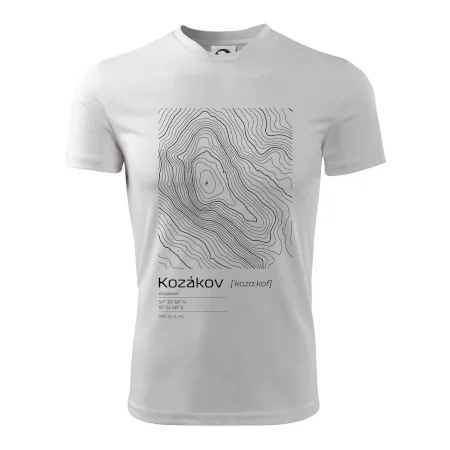 Kozákov - vrstevnice v obdélníku
