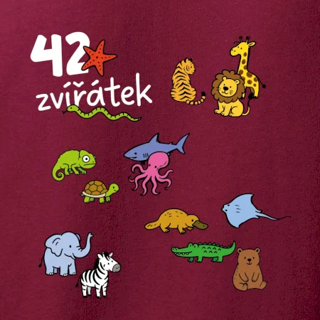 Tričko + 42 nažehlovacích zvířátek