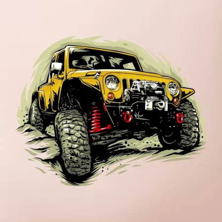 Žlutý offroad s navijákem