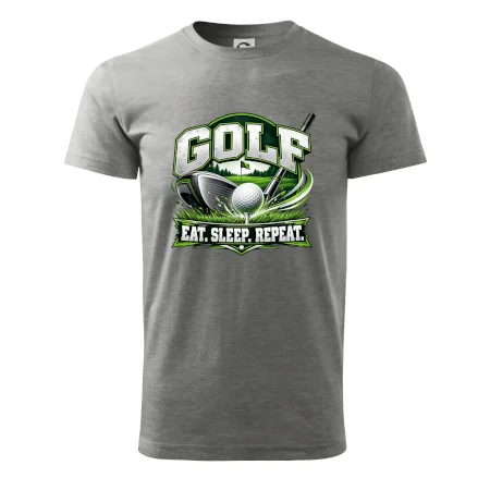 Golfová hůl s míčkem eat sleep repeat