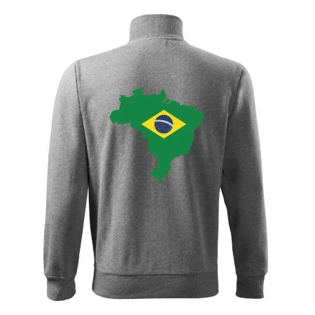 Brazílie vlajka v mapě