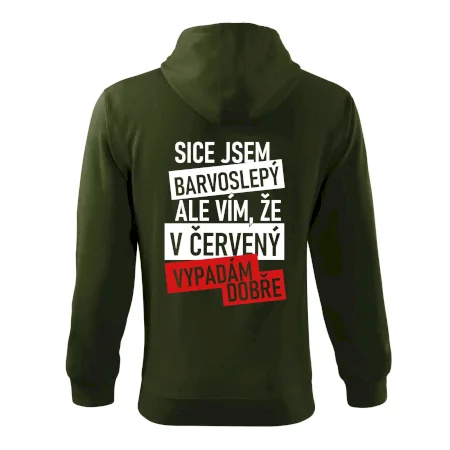 Sice jsem barvoslepý, ale vím, že v červené vypadám dobře