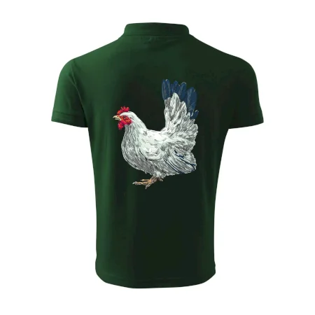 Slepice kreslená bílá