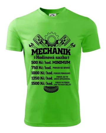 Mechanik - hodinová sazba