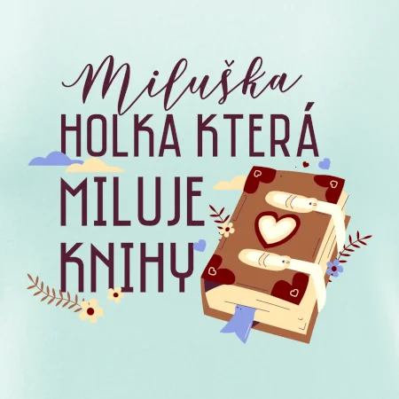 Kniha - Holka, která miluje knihy -  Vaše jméno