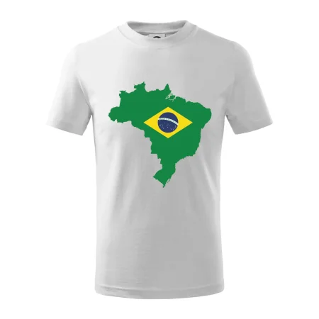 Brazílie vlajka v mapě