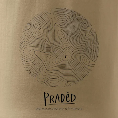 Praděd - vrstevnice v kruhu